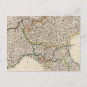 Postal Norte de Italia con Cerdeña
