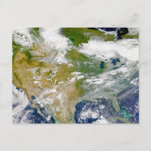 Postal Norteamérica Con Humo Visible En Lugares.