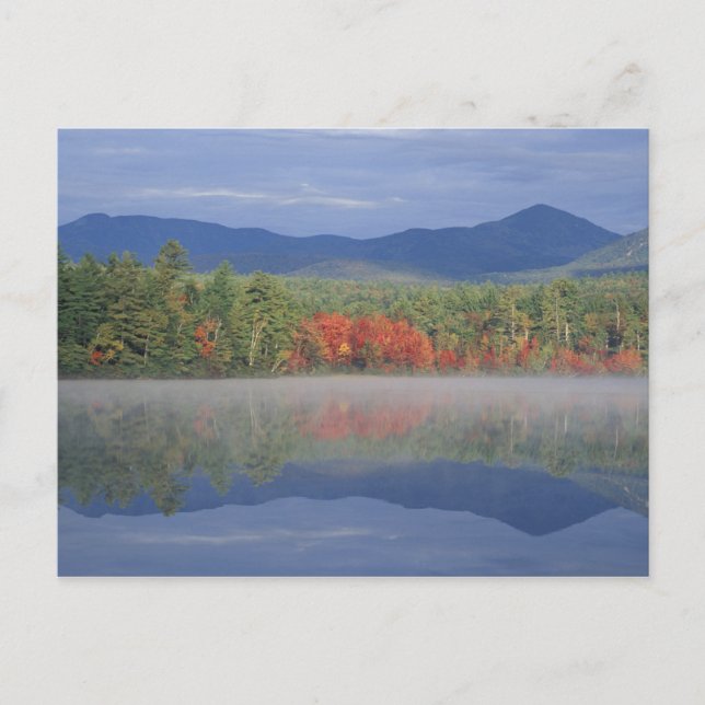 Postal Norteamérica, EE. UU., NH, Reflejos de otoño en (Anverso)