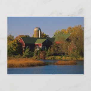 Postal Norteamérica, EE. UU., Wisconsin. Granero rojo en