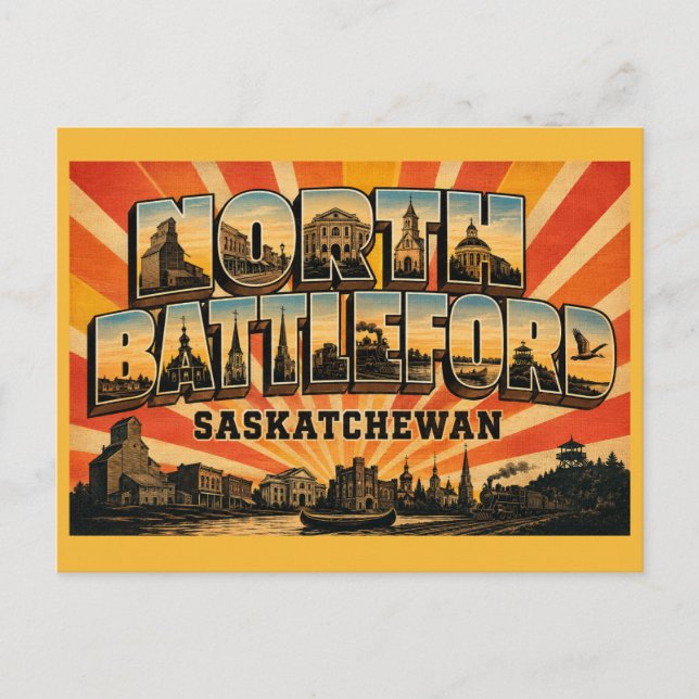 Postal North Battleford Saskatchewan River City (Anverso)