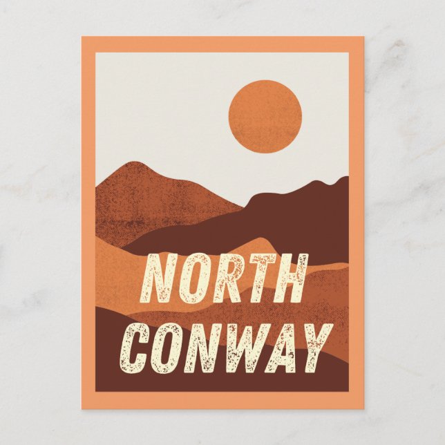 Postal North Conway, New Hampshire Mountains Postcard (Anverso)
