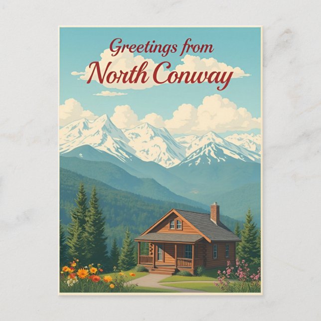 Postal North Conway, New Hampshire – White Mountains (Anverso)