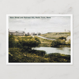 Postal North Truro MA, Main St, colina del ferrocarril dé