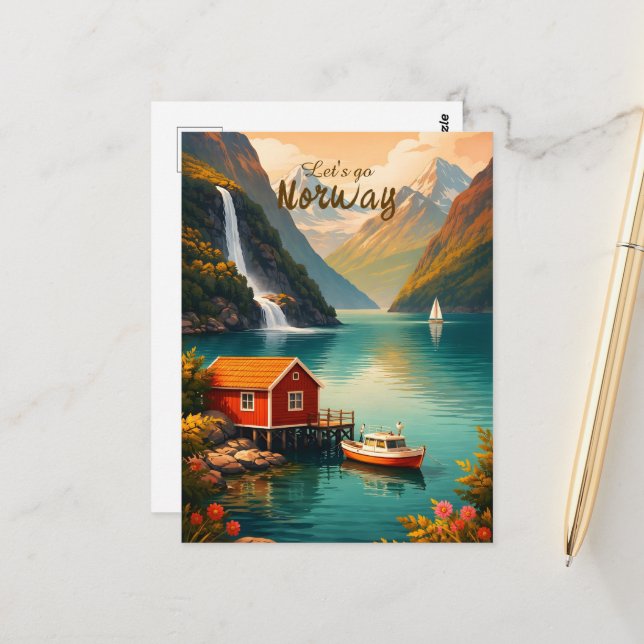 Postal Noruega (Anverso/Reverso In Situ)