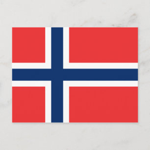 Postal Noruega - Bandera noruega