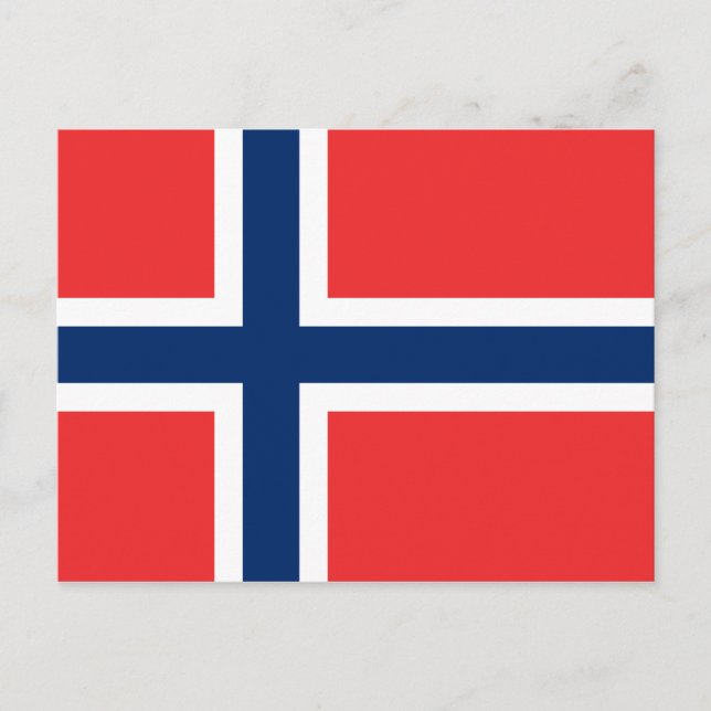 Postal Noruega - Bandera noruega (Anverso)