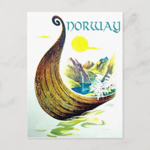 Postal Noruega, barco de avistamiento en los fiordos, via