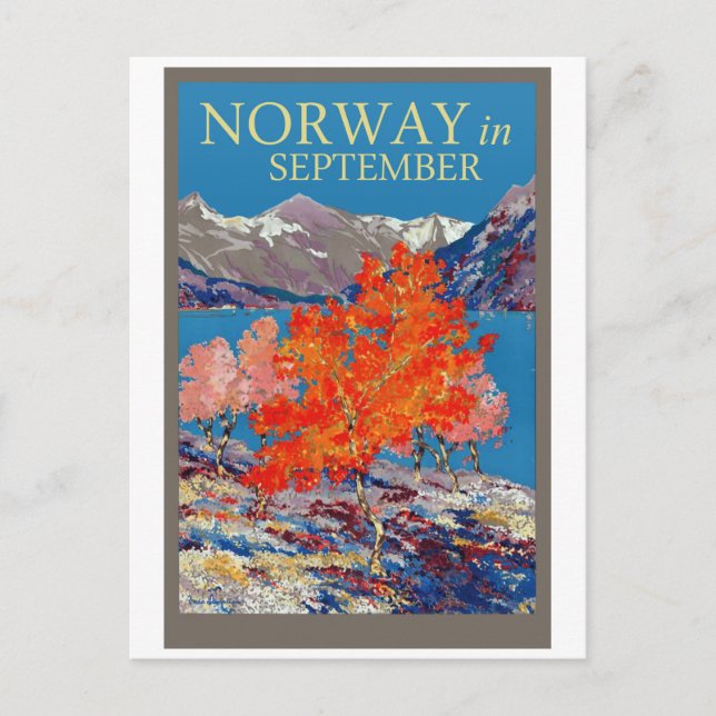 Postal Noruega en septiembre (Anverso)