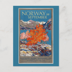 Postal Noruega en setiembre: Reponen afiche de época