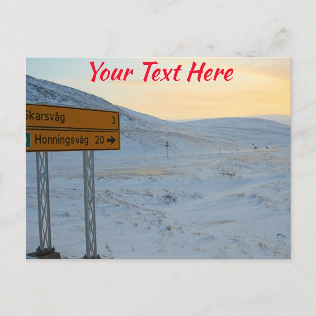 Postal Noruega invernal personalizable (Anverso)