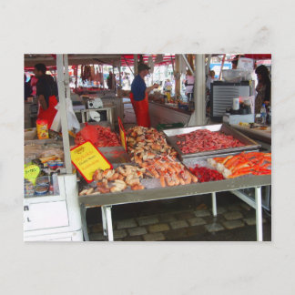 Postal Noruega, mercado de pescado de Bergen