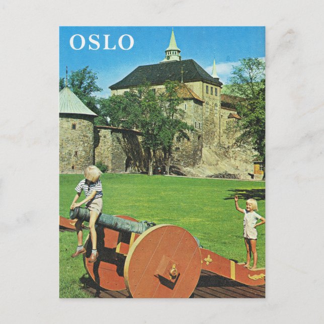 Postal Noruega, Oslo, Fortificaciones (Anverso)