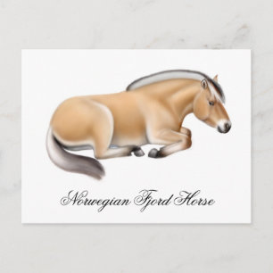 Postal noruega para caballos de fiordo