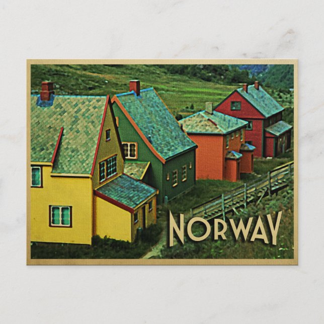 Postal Noruega vintage (Anverso)