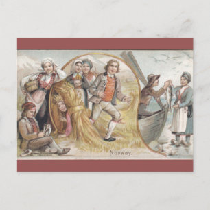 Postal Noruega Vintage