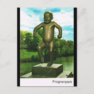 Postal Noruega vintage, Oslo, Parque de Esculturas