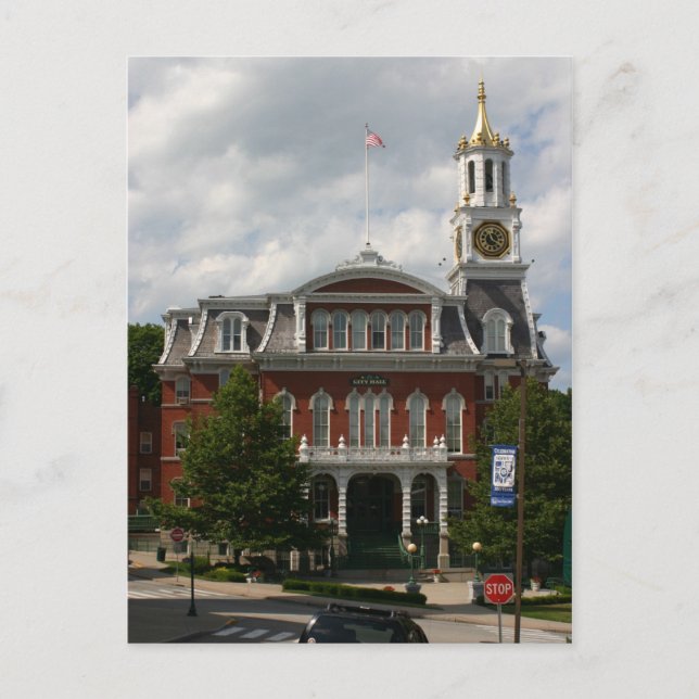 Postal Norwich, CT. Ayuntamiento (Anverso)