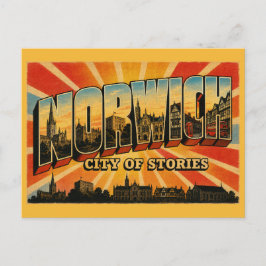 Postal Norwich Inglaterra Ciudad de Historias Patrimonio