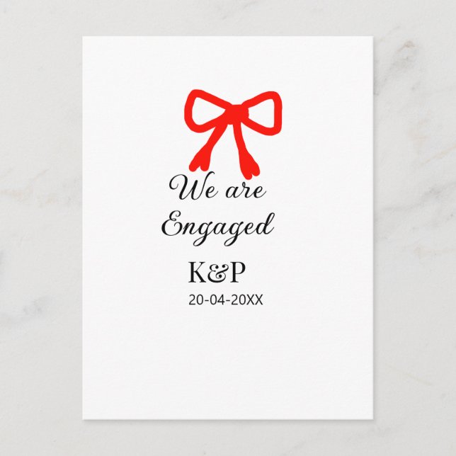 Postal Nos comprometemos a añadir nombre letra arco rojo  (Anverso)