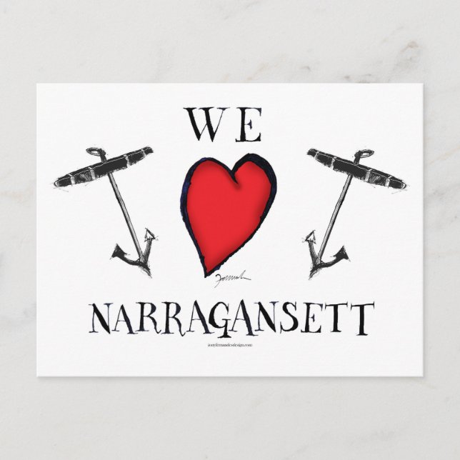 Postal nos encanta narragansett (Anverso)