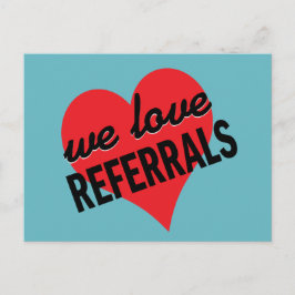 Postal Nos encantan las referencias con corazón