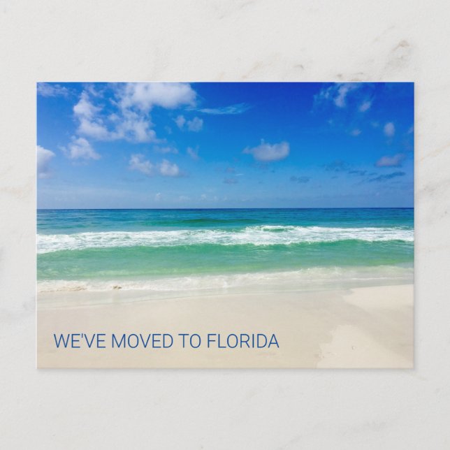Postal Nos hemos mudado a Florida Destin Beach Photo Movi (Anverso)