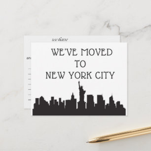 Postal Nos hemos mudado a la ciudad de Nueva York
