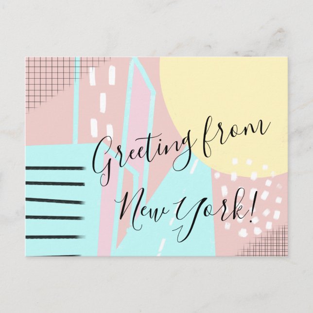 Postal Nos hemos mudado a Nueva York (Anverso)