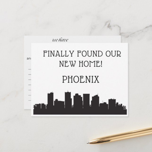 Postal Nos hemos mudado a Phoenix (Anverso/Reverso In Situ)