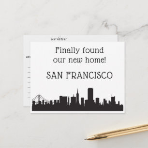 Postal Nos hemos mudado a San Francisco
