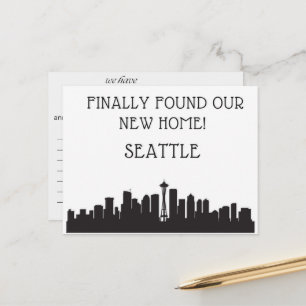 Postal Nos hemos mudado a Seattle