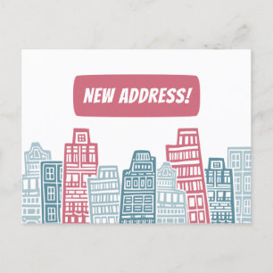 Postal Nos hemos mudado a una nueva dirección anuncio de 