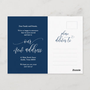 Postal Nos hemos mudado, anuncio de nueva dirección