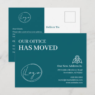 Postal Nos hemos mudado Cambio de dirección comercial