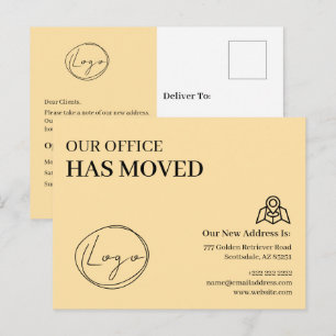 Postal Nos hemos mudado Cambio de dirección comercial