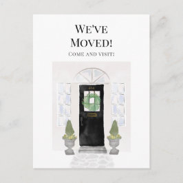 Postal Nos hemos mudado de nuevo hogar acuarela puerta ne