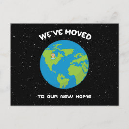 Postal Nos hemos mudado de nuevo hogar Pin Planet Earth