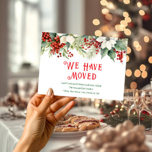 Postal Nos hemos mudado Felices Fiestas Mudanza a nuevo h