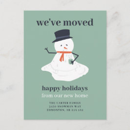 Postal Nos hemos mudado Navidades Snowman Holiday Funny C