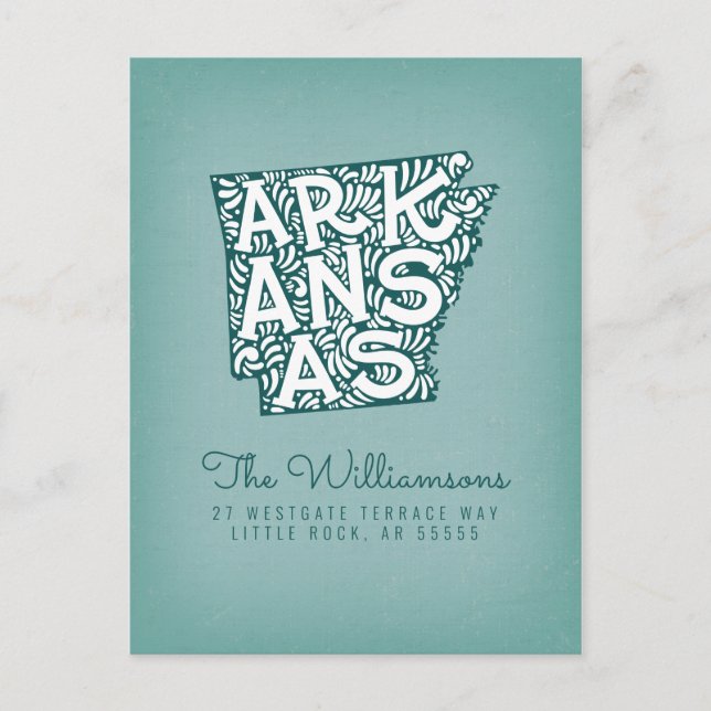 Postal Nos hemos mudado | Nueva dirección | Arkansas (Anverso)