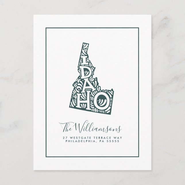 Postal Nos hemos mudado | Nueva dirección | Idaho (Anverso)