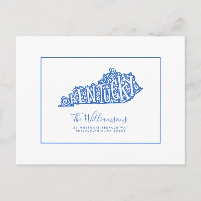 Postal Nos hemos mudado | Nueva dirección | Kentucky (Anverso)