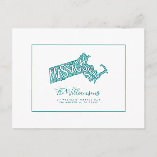 Postal Nos hemos mudado   Nueva dirección   Massachusetts