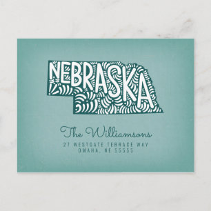 Postal Nos hemos mudado   Nueva dirección   Nebraska