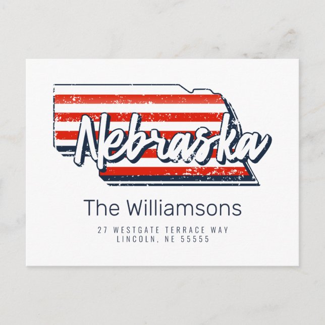 Postal Nos hemos mudado | Nueva dirección | Nebraska (Anverso)