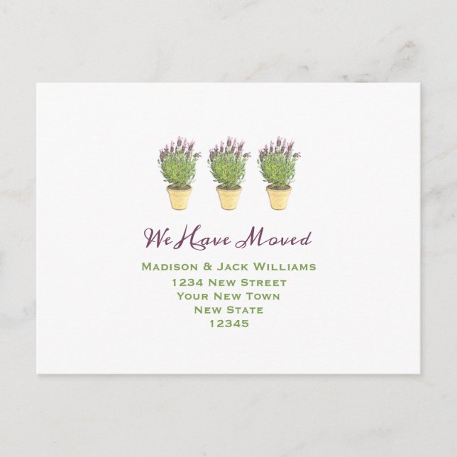 Postal Nos hemos mudado | Nueva dirección | Nuevo hogar (Anverso)