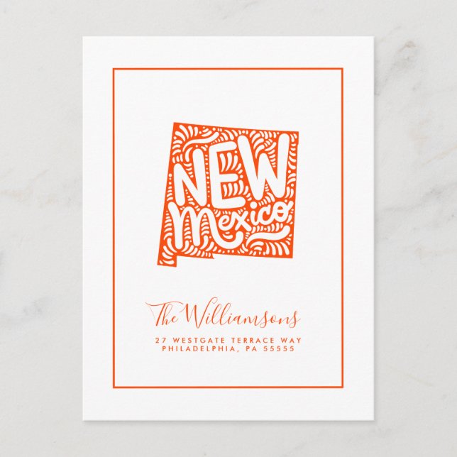 Postal Nos hemos mudado | Nueva dirección | Nuevo México (Anverso)