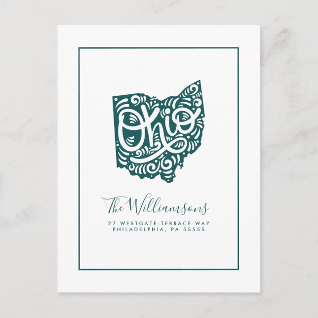 Postal Nos hemos mudado | Nueva dirección | Ohio (Anverso)