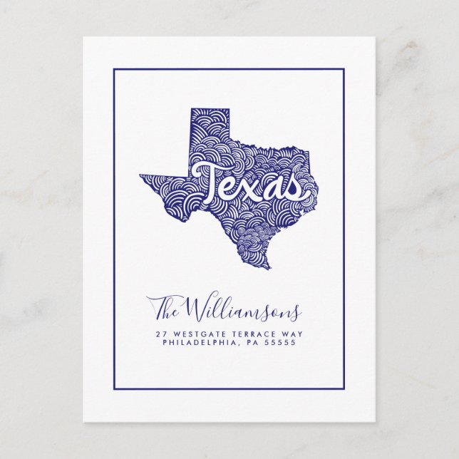 Postal Nos hemos mudado | Nueva dirección | Texas (Anverso)